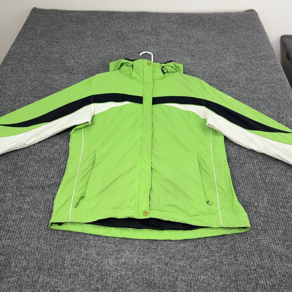 Columbia Jacket Womens M Green Nylon Hooded Interchange Gorpcore Outdoors